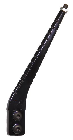 Bowler Polished Shift Lever "Ribbed Style" (10", 30° Kickback)
