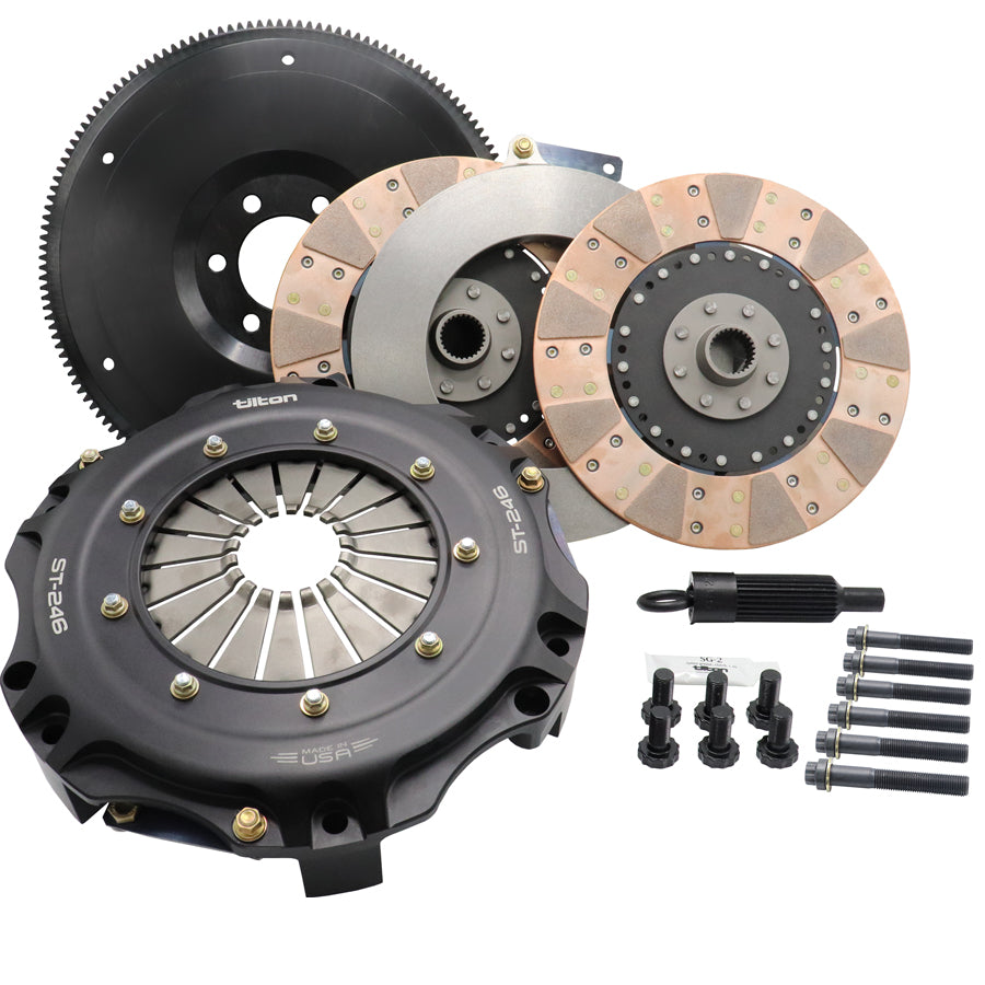 ST-246 TWIN DISC CLUTCH KIT, CERAMETALLIC DISCS, CHEVY V8 (EARLY, INTL BAL) WITH TREMEC TKO/T56