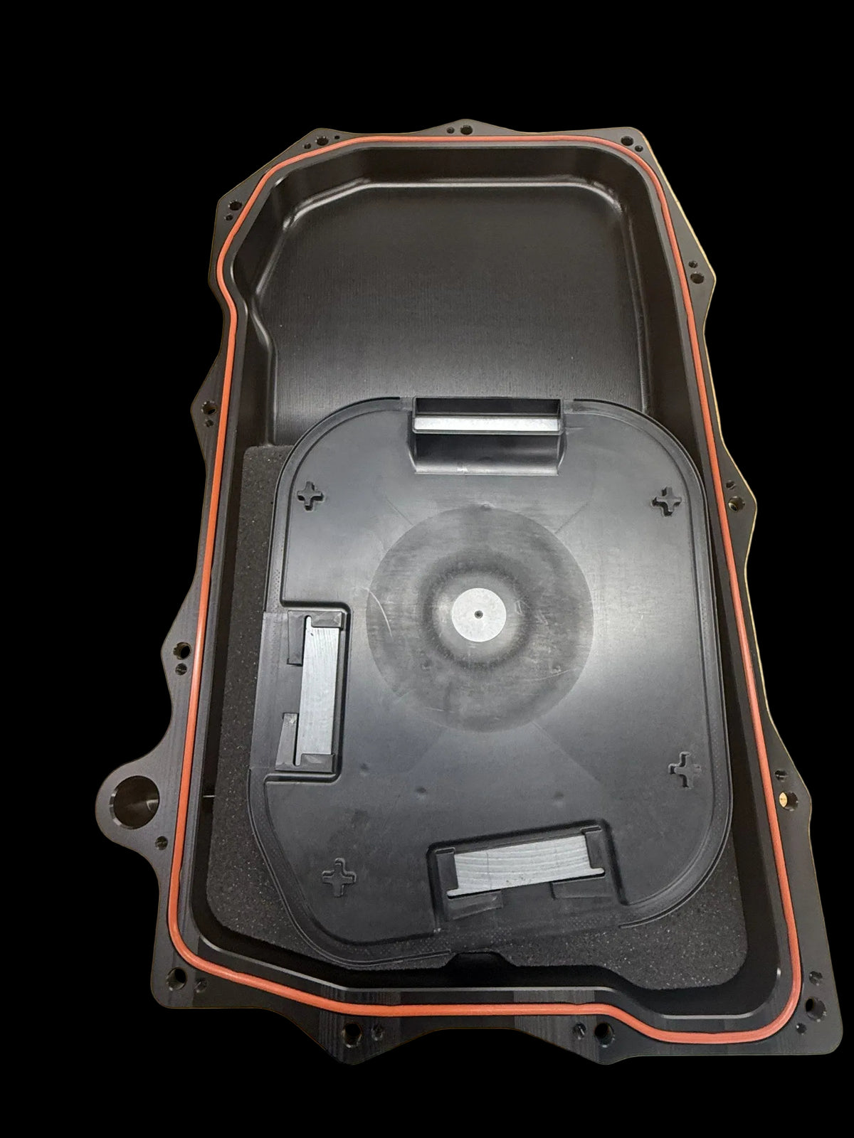Bowler billet 8HP transmission pan internal view with O-ring