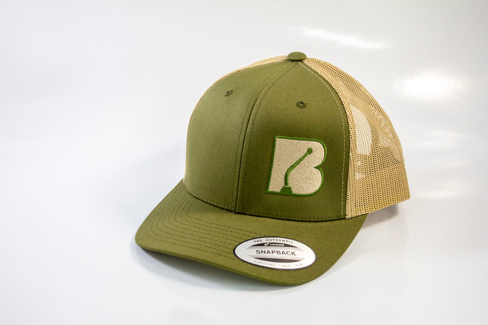Bowler Trucker Mesh Hat Olive Green/Tan