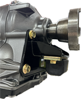 ZF 8HP70/8HP90 transmission mount – Bowler Performance bracket with Energy Suspension mount, angled side view