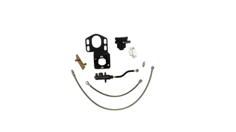 Bowler Performance 1967 GM A-Body hydraulic master cylinder kit with Tilton cylinder, billet reservoir, braided line, and mounting brackets