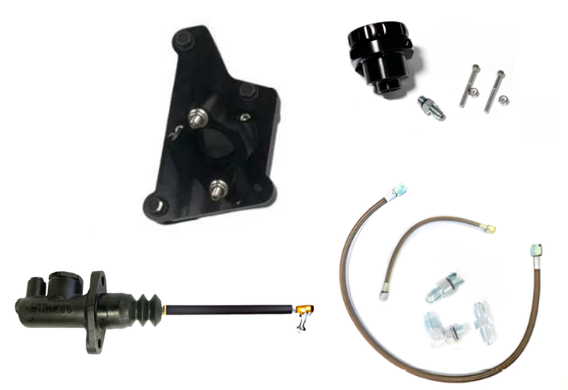 '70-'74 Dodge Chrysler Cuda Challenger  E-Body Hydraulic Master Cylinder Kit (Billet Reservoir)