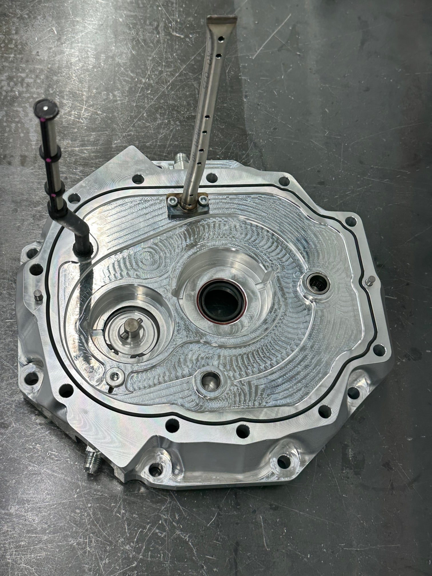 Bowler T-56 Magnum Front Cover with Pump and spray bar - Billet