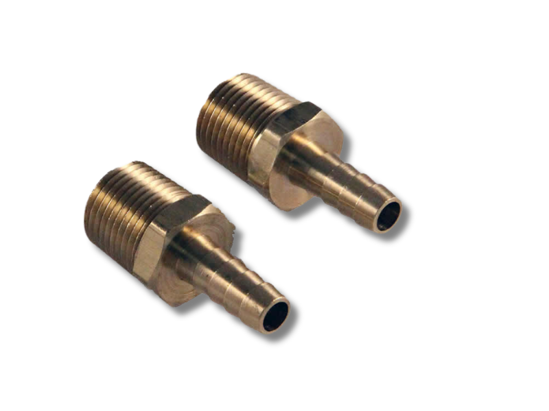 1/2" NPTF Male Brass Barbed Hose Fitting