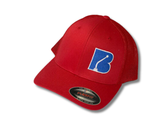 Bowler Trucker Mesh Hat Red