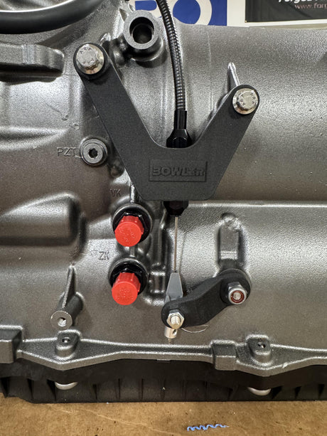 ZF 8HP70/8HP90 manual park override – Bowler Performance bracket detail