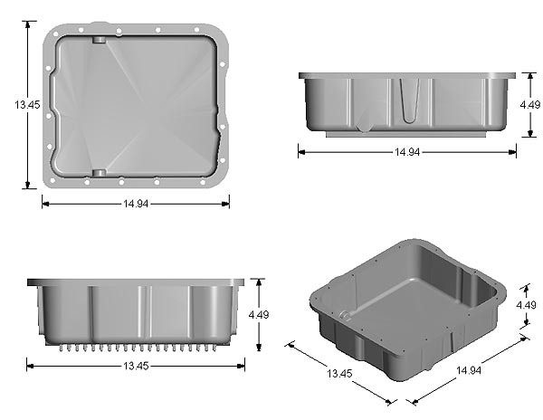 GM 700R4, 4L60, 4L60E, Early Model Years, Deep Transmission Pan