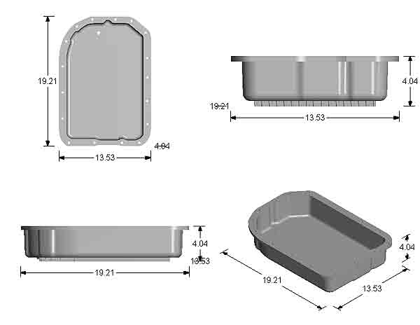 GM 4L80E, 4L85E Deep, Early Transmission Pan