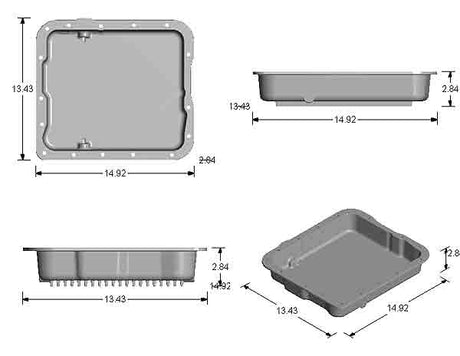 GM 700-R4, 4L60, 4L60E Stock Capacity Transmission Pan