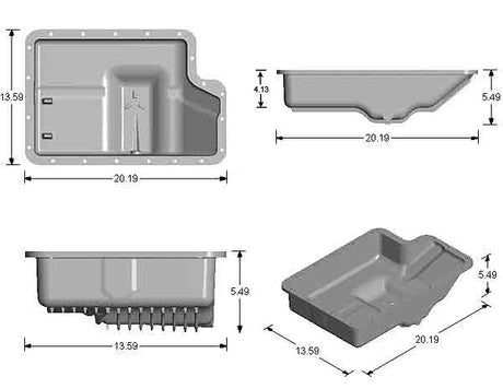 Ford E4OD, 4R100 2WD & 4WD Deep Transmission Pan