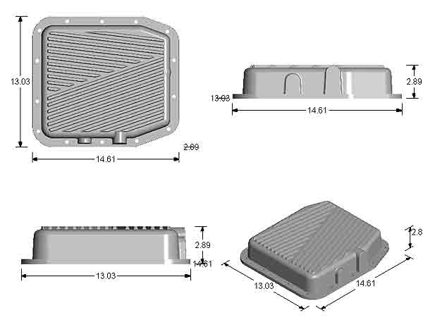 FORD AOD Low Profile Transmission Pan