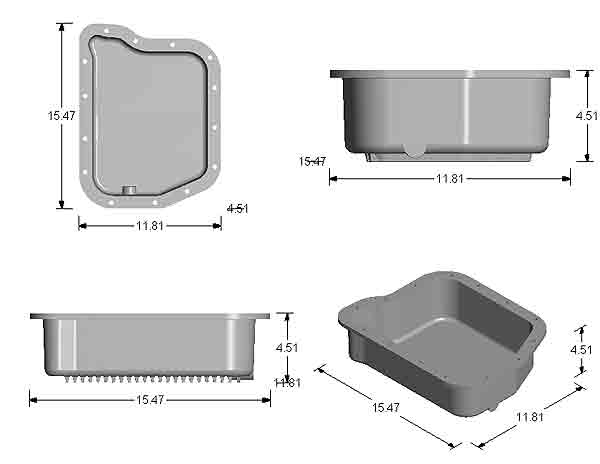 Dodge 727, 518, 618, 48RE Transmission Pan