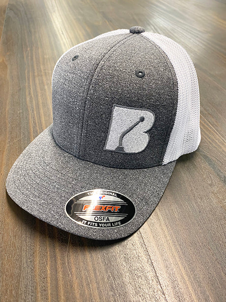 Bowler Trucker Mesh Hat Grey / White
